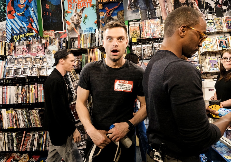 Benedict Cumberbatch, Sebastian Stan, Anthony Mackie, The Late Late Show